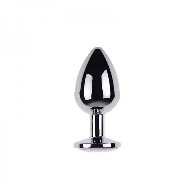 Plug Anal Jóia com Cristal em Metal Grande Plug Anal Jóia com Cristal em Metal Grande