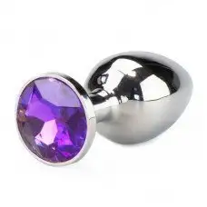 Plug Anal Jóia com Cristal em Metal Grande Plug Anal Jóia com Cristal em Metal Grande