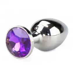 Plug Anal Jóia com Cristal Prateado - Tamanho G Plug Anal Jóia com Cristal Prateado - Tamanho G