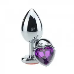 Plug Jóia em Aço G - Base Coração e Cristal Colorido Plug Jóia em Aço G - Base Coração e Cristal Colorido