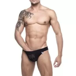 Cueca Jockstrap Arrastão Preta