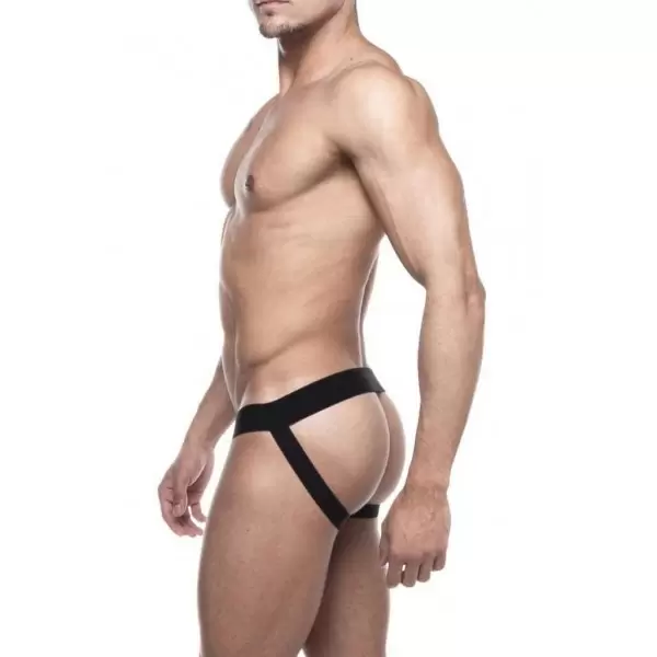 Cueca Jockstrap Arrastão Preta