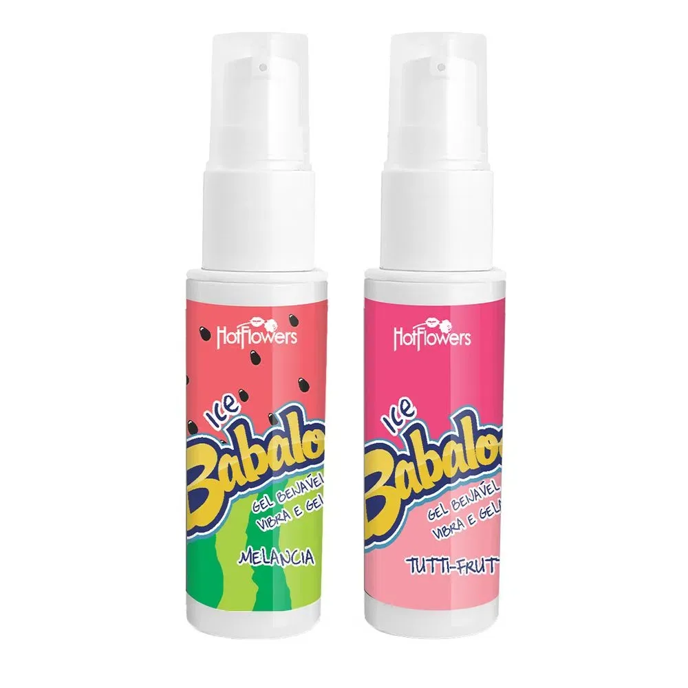 Babaloo Ice Gel Beijável Vibra E Gela 15g Hot Flowers