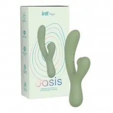 Vibrador de Ponto G com Sugador de Clitóris Oasis Linha Wellness Intt
