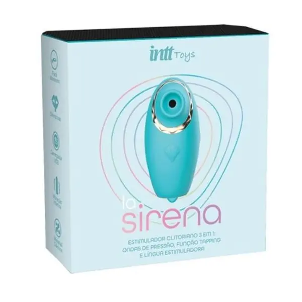 La Sirena Vibrador de Clitóris  com Sugador e Estimulador de Língua Linha Wellness Intt La Sirena Vibrador de Clitóris  com Sugador e Estimulador de Língua Linha Wellness Intt