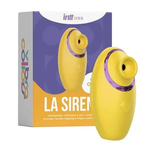 Vibrador de Clitóris com Sugador e Estimulador de Língua La Sirena Vibra Collors Intt