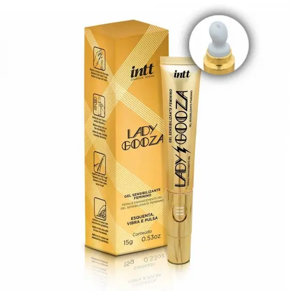 Lady Gooza Gel Sensibilizante Feminino com Ponta Vibratória Lady Gooza Gel Sensibilizante Feminino com Ponta Vibratória