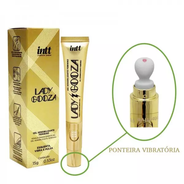 Lady Gooza Gel Sensibilizante Feminino com Ponta Vibratória Lady Gooza Gel Sensibilizante Feminino com Ponta Vibratória