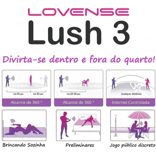 Lush 3 by Lovense Vibrador para Casal Longa Distância com Aplicativo Lush 3 by Lovense Vibrador para Casal Longa Distância com Aplicativo