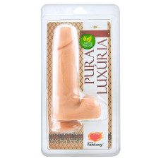 Pênis Realístico com Escroto, Ventosa e Vibro - 18x4,4cm