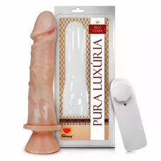 Pênis Realístico com Ventosa e Vibro - 18x4,4cm Pênis Realístico com Ventosa e Vibro - 18x4,4cm