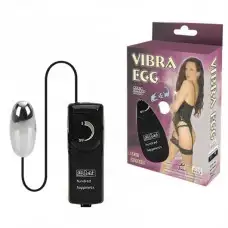 Vibra Egg - Bullet Cromado com Controle Remoto com Fio Vibra Egg - Bullet Cromado com Controle Remoto com Fio