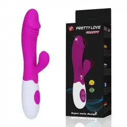 Vibrador Duplo de Silicone Snappy Pretty Love Vibrador Duplo de Silicone Snappy Pretty Love