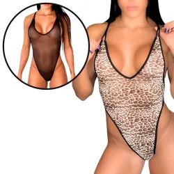 Body Sexy Fio Dental Bundão em Tule Transparente
