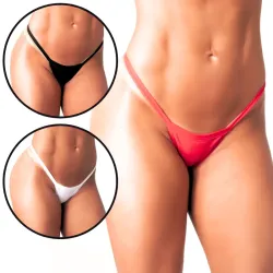 Micro Calcinha Fio Dental em Malha Obcecada com Regulagem