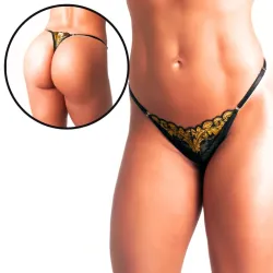 Calcinha Sensual Fio Dental em Tule e Renda Patner