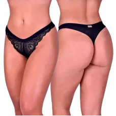 Calcinha Fio Dental com Renda e Tule Shiva