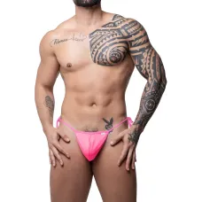 Cueca Masculina Fio Dental Rosa em Lycra