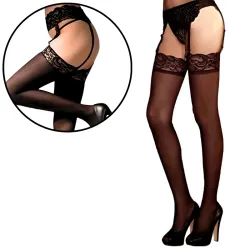 Meia Calça 7/8 Rendada com Cinta Liga Meia Calça 7/8 Rendada com Cinta Liga
