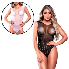 Body Transparente com Strass sem Manga