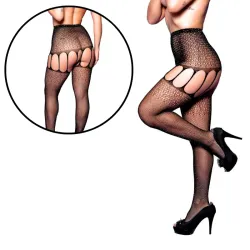 Meia Calça com Strass e Abertura Yaffa Meia Calça com Strass e Abertura Yaffa
