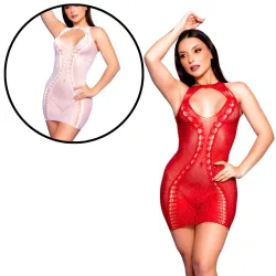 Vestido Sensual Decotado com Strass