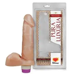 Pênis Realístico com Escroto e Vibro - 16x3,2cm Pênis Realístico com Escroto e Vibro - 16x3,2cm