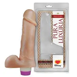Pênis Realístico com Escroto e Vibro - 18x4,4cm Pênis Realístico com Escroto e Vibro - 18x4,4cm