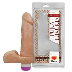 Pênis Realístico com Escroto e Vibro - 17,5 X 4,5 CM Pênis Realístico com Escroto e Vibro - 17,5 X 4,5 CM