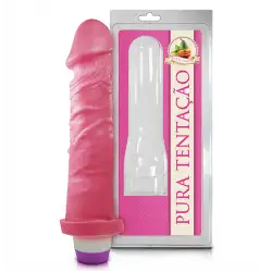 Pênis Realístico Aromático Tutti-Frutti com Vibro - 18x4,4cm Pênis Realístico Aromático Tutti-Frutti com Vibro - 18x4,4cm
