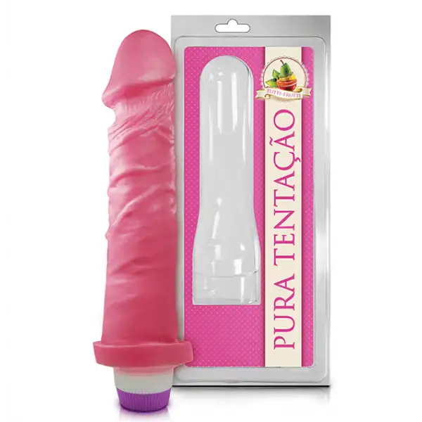 Pênis Realístico Aromático Tutti-Frutti com Vibro - 18x4,4cm Pênis Realístico Aromático Tutti-Frutti com Vibro - 18x4,4cm