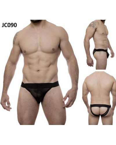 Cueca Jockstrap Arrastão Preta