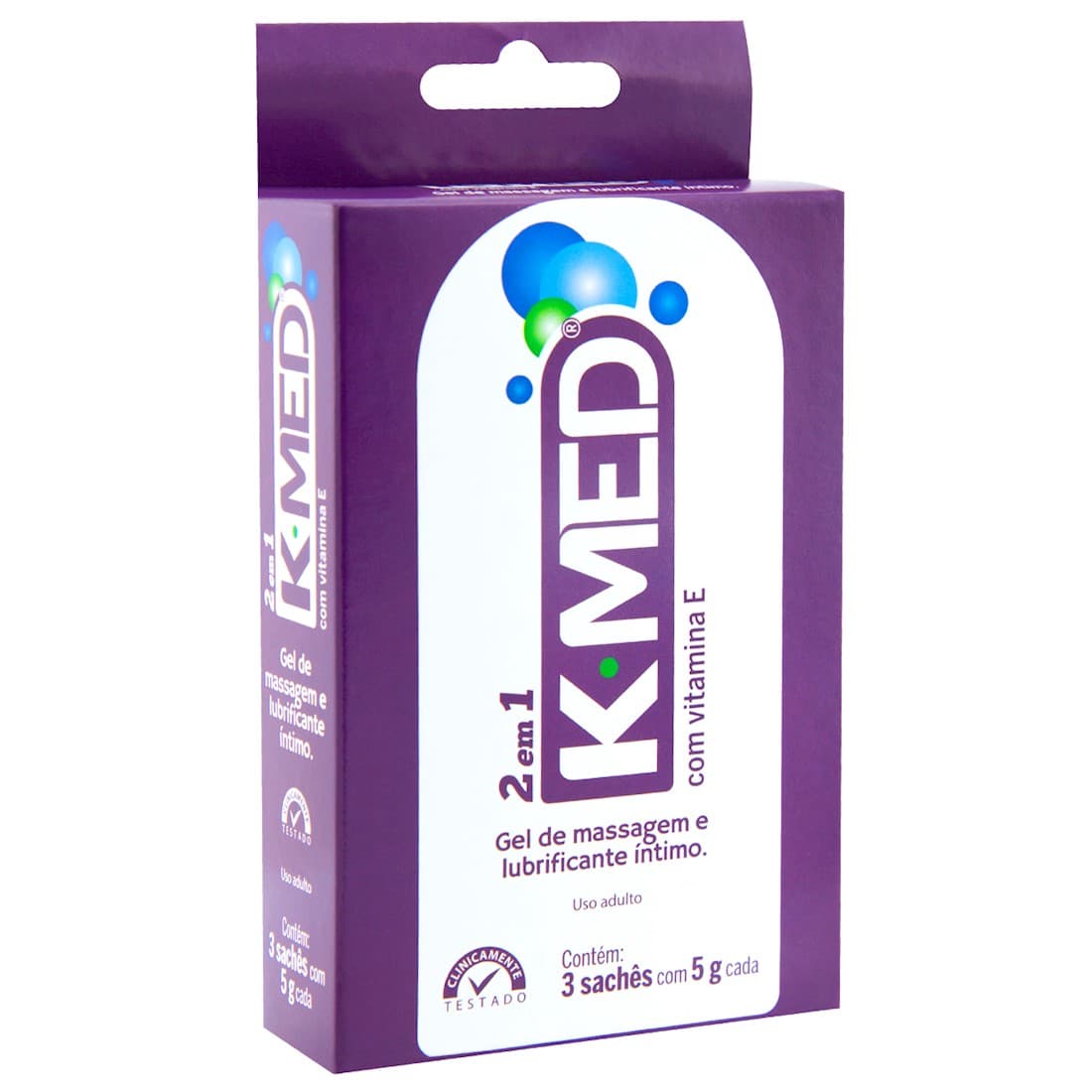 Lubrificante Íntimo K-MED 2 em 1 - Sache com 3un Lubrificante Íntimo K-MED 2 em 1 - Sache com 3un