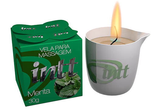 Vela Beijável Menta - Intt Cosméticos