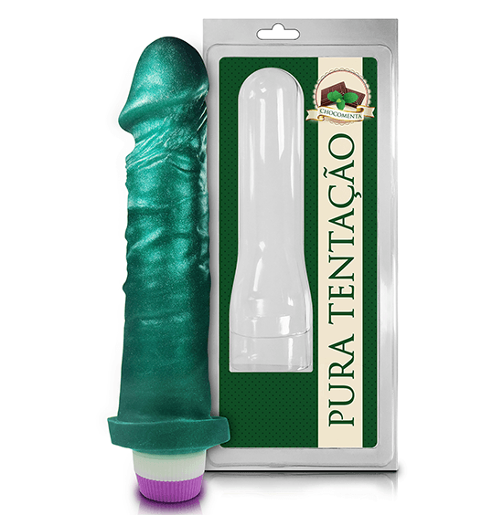 Pênis Realístico Aromático de Chocomenta - Vibro 18x4,4