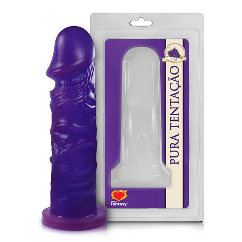 Pênis Realístico Aromático de Uva 15,3x4cm Pênis Realístico Aromático de Uva